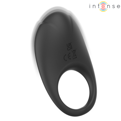 INTENSE - MERLOTTE ANILLO VIBRADOR CON ESTIMULACIÓN DE CLÍTORIS NEGRO - D-245640 - Dona Pimenta