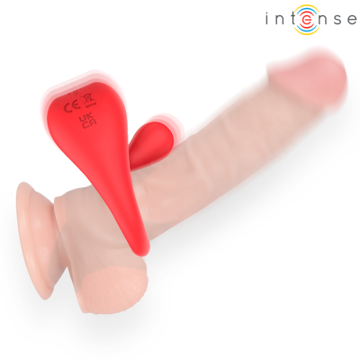 INTENSE - RUSSELL ANILLO VIBRADOR CON ESTIMULACIÓN DE CLÍTORIS ROJO - D-245641 - Dona Pimenta