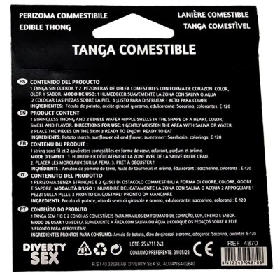 HOTFLOWERS - WAFER THONG E 2 NIPPLE PADS MENINA SABOR BAUNILHA /es/pt/en/fr/it/ - D-234675 - Dona Pimenta