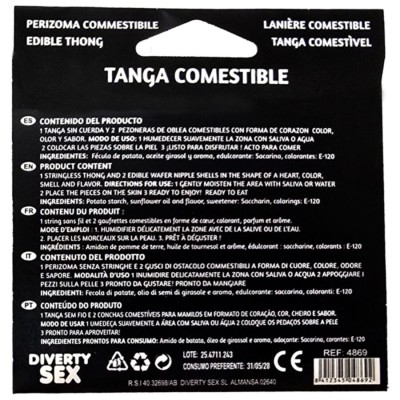HOTFLOWERS - MENINA WAFER THONG E 2 NIPPLE ALMOFADAS SABOR MORANGO /es/pt/en/fr/it/ - D-234676 - Dona Pimenta