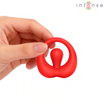 INTENSE - RUSSELL ANILLO VIBRADOR CON ESTIMULACIÓN DE CLÍTORIS ROJO - D-245641 - Dona Pimenta
