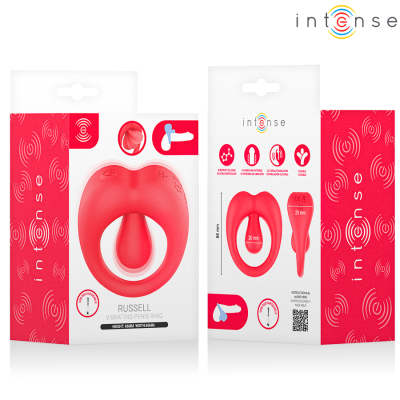 INTENSE - RUSSELL ANILLO VIBRADOR CON ESTIMULACIÓN DE CLÍTORIS ROJO - D-245641 - Dona Pimenta