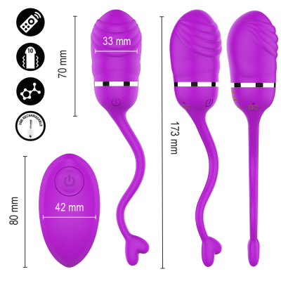 INTENSE - SOOKIE OVO VIBRATÓRIO COM CONTROLE REMOTO ROXO - D-245693 - Dona Pimenta