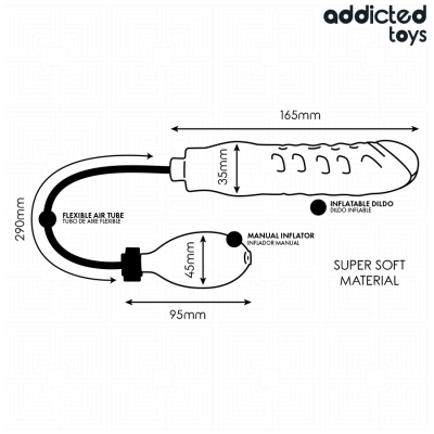 ADDICTED TOYS - DILDO INFLABLE MODELO 1 - D-244832 - Dona Pimenta
