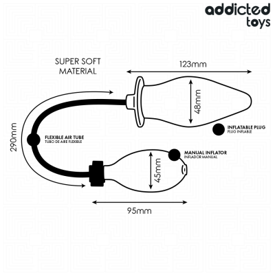 ADDICTED TOYS - PLUG ANAL INFLABLE MODELO 1 - D-244833 - Dona Pimenta