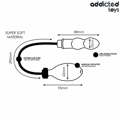 ADDICTED TOYS - PLUG ANAL INFLABLE MODELO 2 - D-244835 - Dona Pimenta
