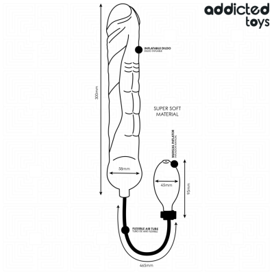 ADDICTED TOYS - DILDO INFLABLE XL MODELO 3 - D-244837 - Dona Pimenta