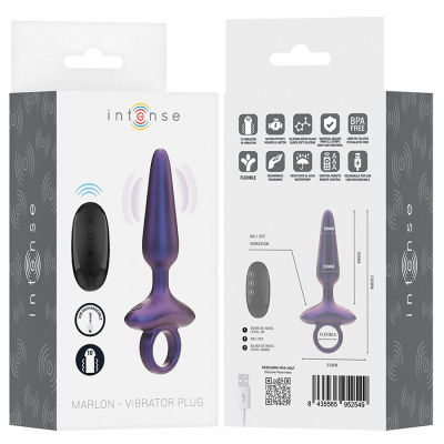 INTENSE - MARLON VIBRADOR ANAL PLUG MODELO 4 CONTROLE REMOTO - D-242067 - Dona Pimenta