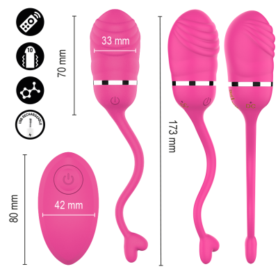 INTENSE - SOOKIE OVO VIBRATÓRIO COM CONTROLE REMOTO ROSA - D-245694 - Dona Pimenta