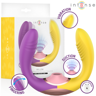 INTENSE - WILLOW - ESTIMULADOR DE SUCÇÃO E VIBRAÇÃO 3 EM 1 - D-245699 - Dona Pimenta