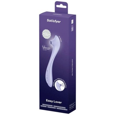 SATISFYER - EASY LOVER VIBRADOR & ESTIMULADOR AIR PULSE - D-245670 - Dona Pimenta