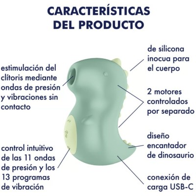 SATISFYER - DIN-OOOH VIBRADOR & ESTIMULADOR AIR PULSE - D-245671 - Dona Pimenta