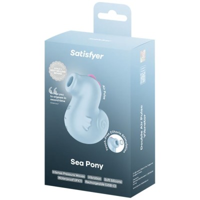 SATISFYER - SEA PONY VIBRADOR & ESTIMULADOR AIR PULSE - D-245672 - Dona Pimenta