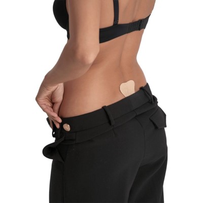 BYE-BRA - TANGA ADHESIVO ENCAJE BEIGE TALLA ÚNICA - D-245509 - Dona Pimenta