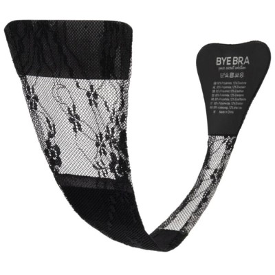 BYE-BRA - TANGA ADHESIVO ENCAJE BEIGE TALLA ÚNICA - D-245509 - Dona Pimenta