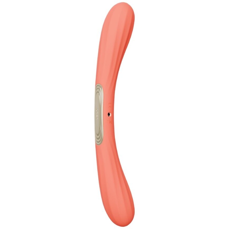 LELO - BOOMERANG VIBRADOR DE PONTA DUPLA VERMELHO CORAL - D-245680 - Dona Pimenta