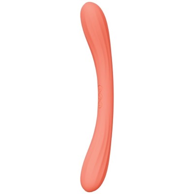 LELO - BOOMERANG VIBRADOR DE PONTA DUPLA VERMELHO CORAL - D-245680 - Dona Pimenta