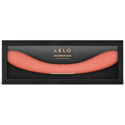 LELO - BOOMERANG VIBRADOR DE PONTA DUPLA VERMELHO CORAL - D-245680 - Dona Pimenta