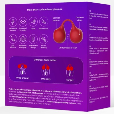 SNAIL VIBE - TWINN VIBRADOR DE DEDO CHERRY - D-245639 - Dona Pimenta
