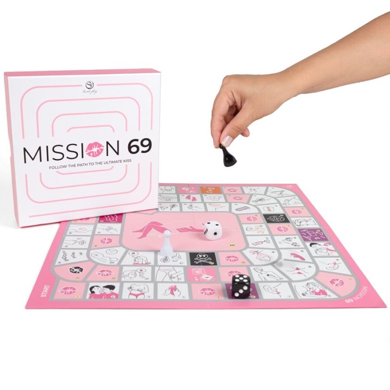 SECRET PLAY - JOGO DE TABULEIRO PARA CASAIS "MISSION 69" - D-245708 - Dona Pimenta