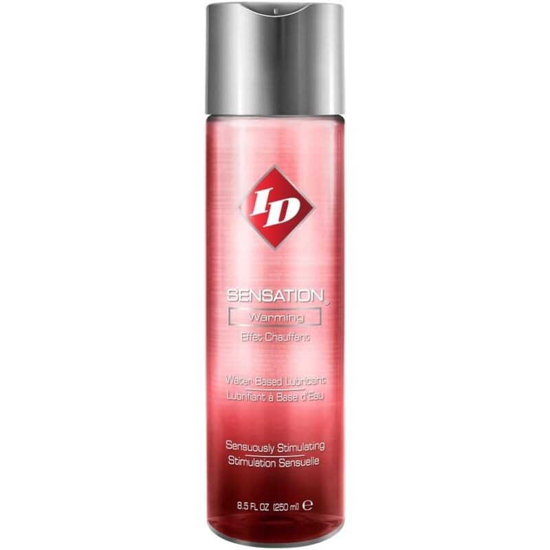 ID SENSATION - LUBRIFICANTE À BASE DE ÁGUA COM EFEITO CALOR 250 ML - D-236936 - Dona Pimenta
