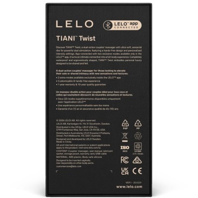 LELO - TIANI TWIST ESPUMA VIBRADORA PARA CASAIS - D-245685 - Dona Pimenta