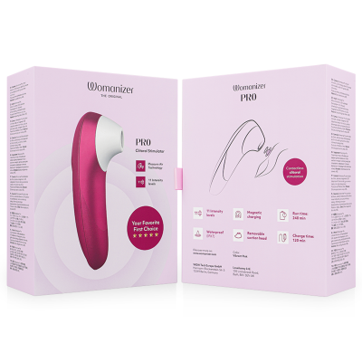 WOMANIZER - PRO VIBRANT CLITORIAL ESTIMULANTE ROSA - D-245715 - Dona Pimenta