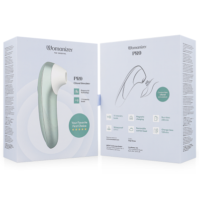 WOMANIZER - PRO VIBRANT CLITORIAL ESTIMULANTE VERDE SÁLVIA - D-245718 - Dona Pimenta