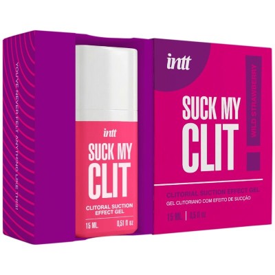 INTT - SUCK MY CLIT GEL COM EFEITO DE SUCÇÃO MORANGO SILVESTRE 15 ML - D-245712 - Dona Pimenta