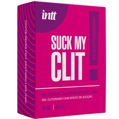 INTT - SUCK MY CLIT GEL COM EFEITO DE SUCÇÃO MORANGO SILVESTRE 15 ML - D-245712 - Dona Pimenta