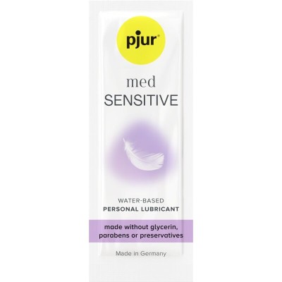 LUBRIFICANTE À BASE DE ÁGUA PJUR MED SENSITIVE GLIDE 2 ML - D-230659 - Dona Pimenta