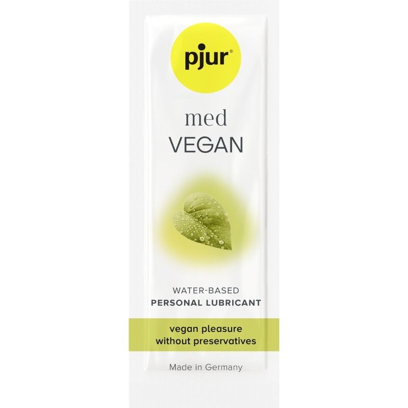 LUBRIFICANTE À BASE DE ÁGUA PJUR MED VEGAN GLIDE 2 ML - D-230661 - Dona Pimenta