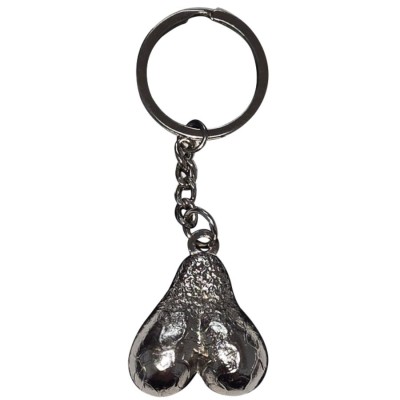 DIABLO PICANTE - CHAVEIRO DE METAL COM OVOS DE PRATA - D-245414 - Dona Pimenta