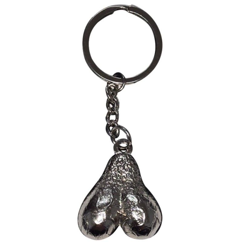 DIABLO PICANTE - CHAVEIRO DE METAL COM OVOS DE PRATA - D-245414 - Dona Pimenta