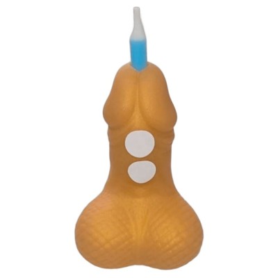 DIABLO PICANTE - VELA DOURADA COM NÚMERO DE ANIVERSÁRIO EM FORMATO DE PÊNIS - D-245439 - Dona Pimenta