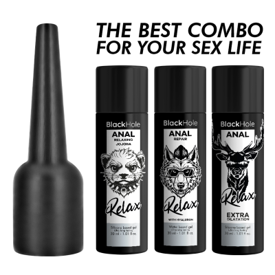 BLACK HOLE - APLICADOR DE LUBRIFICANTE ANAL TAMANHO P 30 ML - D-245174 - Dona Pimenta