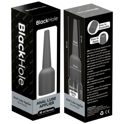 BLACK HOLE - APLICADOR DE LUBRIFICANTE ANAL TAMANHO P 30 ML - D-245174 - Dona Pimenta