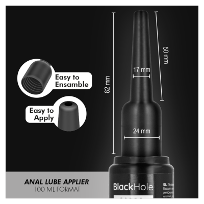 BLACK HOLE - APLICADOR DE LUBRIFICANTE ANAL TAMANHO G 100 ML - D-245175 - Dona Pimenta
