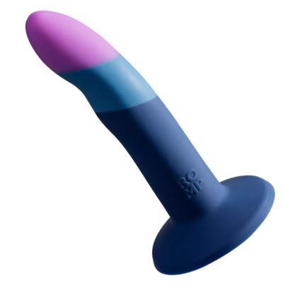 ROMP - PICCOLO DILDO DE SILICONE COM VENTOSA TRICOLORIDA 14 CM - D-245877 - Dona Pimenta