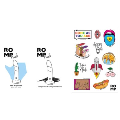 ROMP - PICCOLO DILDO DE SILICONE COM VENTOSA TRICOLORIDA 14 CM - D-245877 - Dona Pimenta