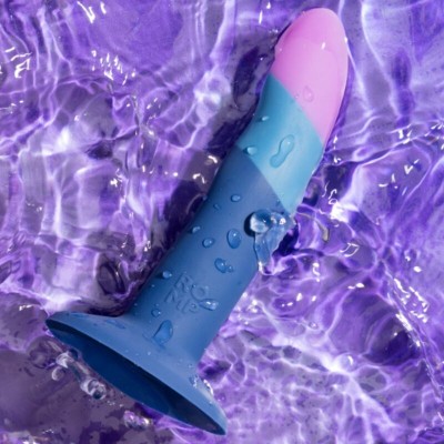 ROMP - PICCOLO DILDO DE SILICONE COM VENTOSA TRICOLORIDA 14 CM - D-245877 - Dona Pimenta