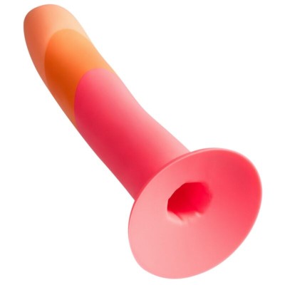 ROMP - DIZI DILDO DE SILICONE COM VENTOSA TRICOLOR 18 CM - D-245882 - Dona Pimenta