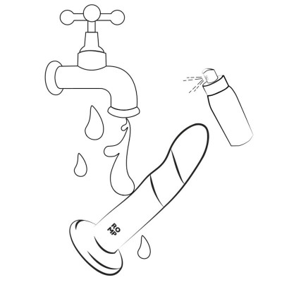 ROMP - DIZI DILDO DE SILICONE COM VENTOSA TRICOLOR 18 CM - D-245882 - Dona Pimenta