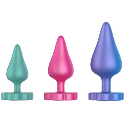 ROMP - KIT DE TREINAMENTO ANAL LUSTER P/M/G COM BASE EM FORMATO DE FLOR - D-245861 - Dona Pimenta