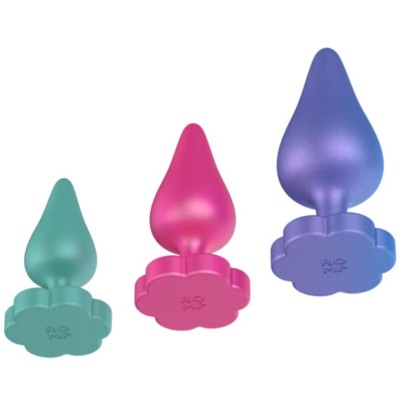 ROMP - KIT DE TREINAMENTO ANAL LUSTER P/M/G COM BASE EM FORMATO DE FLOR - D-245861 - Dona Pimenta