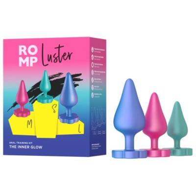 ROMP - KIT DE TREINAMENTO ANAL LUSTER P/M/G COM BASE EM FORMATO DE FLOR - D-245861 - Dona Pimenta