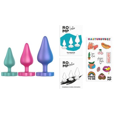 ROMP - KIT DE TREINAMENTO ANAL LUSTER P/M/G COM BASE EM FORMATO DE FLOR - D-245861 - Dona Pimenta