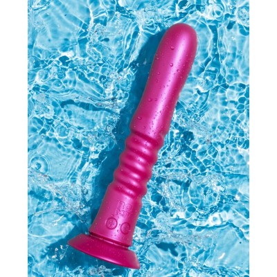 ROMP - JIGGLE VIBRADOR COM MOVIMENTOS PARA CIMA E PARA BAIXO COM VENTOSA ROSA - D-245860 - Dona Pimenta