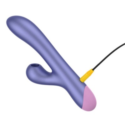 ROMP - PULSE RABBIT VIBRADOR DUPLO PARA PONTO G AZUL ELÉTRICO - D-245866 - Dona Pimenta