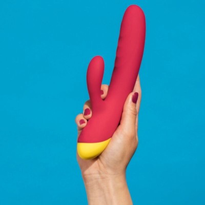 ROMP - JAZZ VIBRADOR COELHO RECARREGÁVEL VERMELHO - D-245870 - Dona Pimenta